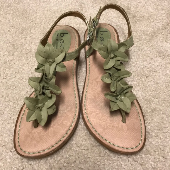sage green flip flops
